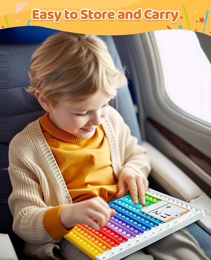 JoyCat Addition Flash Cards +Chart,78 Hole Punched Flashcards for Kids Pre K,1st,2nd,3rd Grade,Math Learning Tools Games,Perfect for Class,Birthday-with 2 Rings,1 Storage Bag