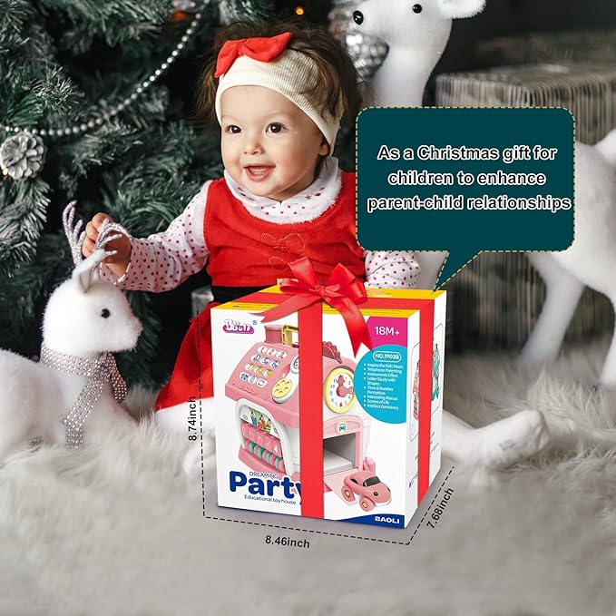 Toys for 1 Year Old Boys Gifts, 8 in 1 Functional Musical House Educational Baby Toys 12-18 Months Montessori Toy for One Year Old Boy Birthday Gifts