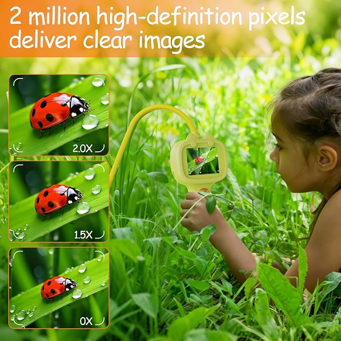 Borescope Camera Toy with Light for Kids, Waterproof STEM Explorer Scope, Fun Science Toy for Outdoor Nature, Perfect Birthday for Boys & Girls 4 5 6 7 8 9 10 Years Old