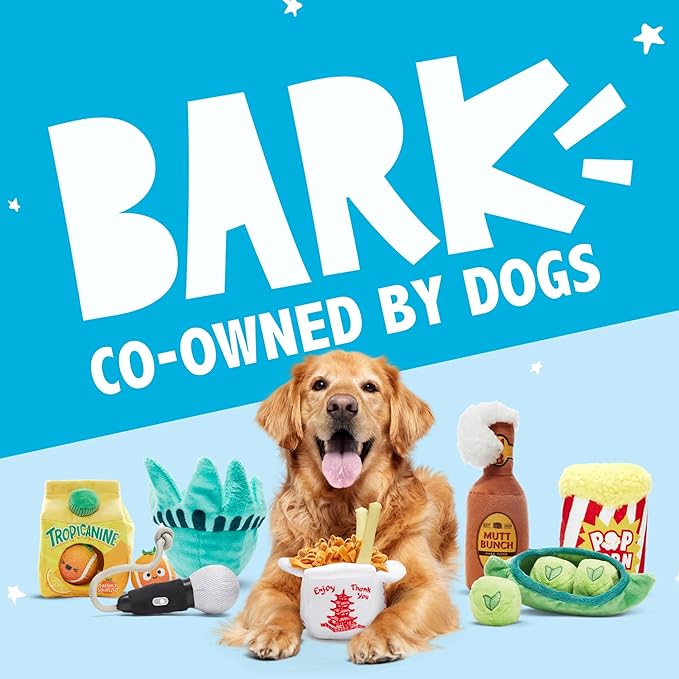 Barkbox 2 in 1 Interactive Plush Dog Toy - Rip and Reveal Toy for Dogs and Puppies - Stimulating Squeaky Pet Toys | Prickly Pete (Small)