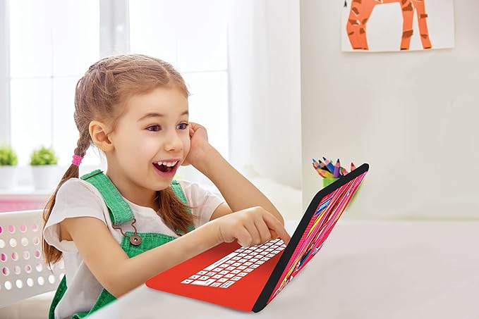 LEXiBOOK Miraculous - Educational and Bilingual Laptop English/Spanish - Toy for Child Kid (Boys & Girls) 124 Activities, Learn Play Games and Music with Ladybug - Red/Black JC598MIi2