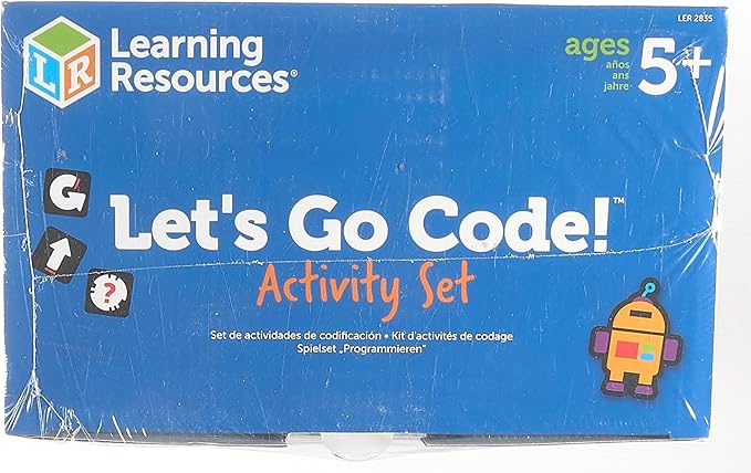 Learning Resources Let's Go Code! Activity Set, STEM Toys, Coding Toys, Develops Critical Thinking and Problem Solving Skills, 50 Pieces, Ages 5+