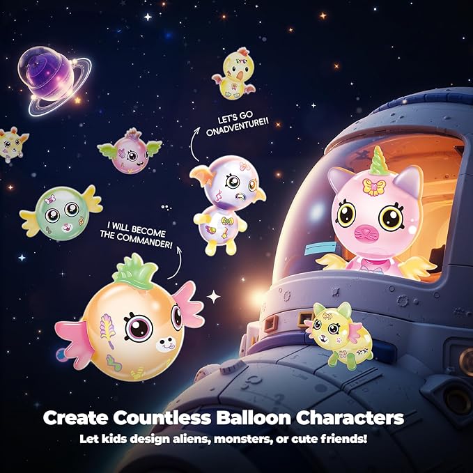PINSHILE DIY Space Magic Balloon Craft Accessories Set