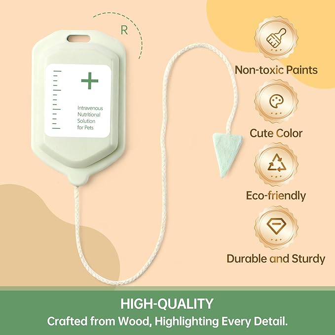 Wooden Doctor Kit for Kids Toddlers, Vet Play Set, Pretend Play Veterinarian Set, Doctor Toys Gift for Boys Girls 3 4 5 6