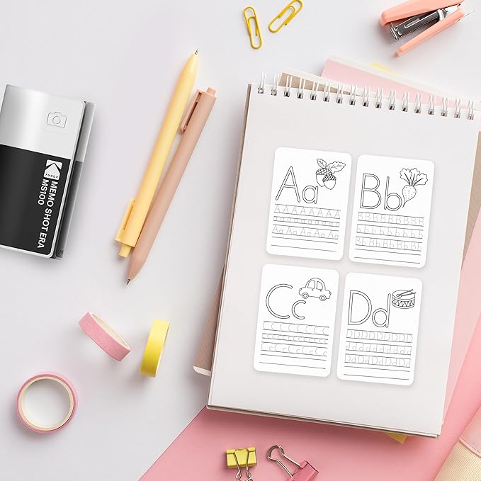 KODAK Memo Shot ERA Kids Instant Digital Camera and Photo Label Printer (White, Camera + 10 Rolls)