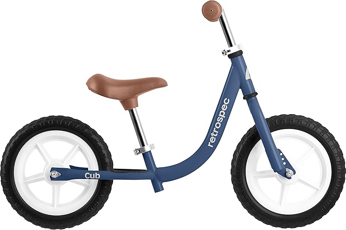 Retrospec Cub Toddler Balance Bike for Ages 18 Months - 3 Years - 12in No-Pedal Beginner Bicycle with Adjustable Seat, Puncture-Proof Tires & Safe Low Frame Design