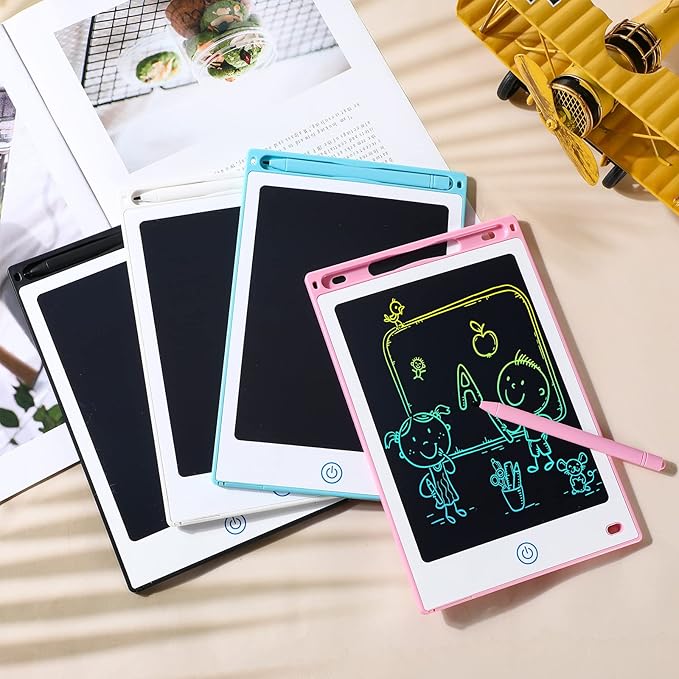 Zhehao 32Pcs LCD Writing Tablet for Kids Bulk 8.5 Inch Colorful Doodle Board Tablet Erasable Doodle Pad Educational Toy Christmas Birthday Gift for Boys Girl Age 3-10(White, Black, Pink, Blue)