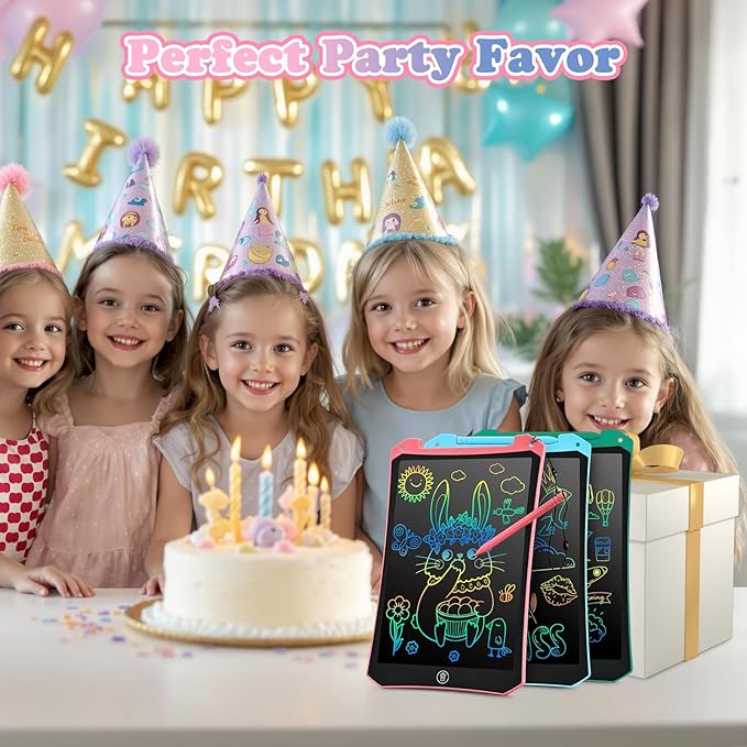 EooCoo Toddler Toys, LCD Writing Tablet for Kids 2 Pack, Kids Stocking Stuffers, Toddler Travel Essentials Drawing Pad, No Mess Coloring Books, Road Trip Activities, Age 3-5 Boy Girl Gifts - 10 Inch