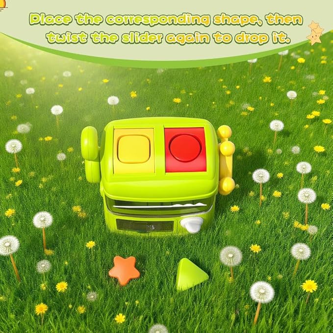 Baby Blocks Color Shape Sorter Montessori Toys for Toddlers 1-3, Sensory Toys, Preschool Learning Activities Matching Game, Educational Toy for Fine Motor Skills, Travel Gift for Boys and Girl