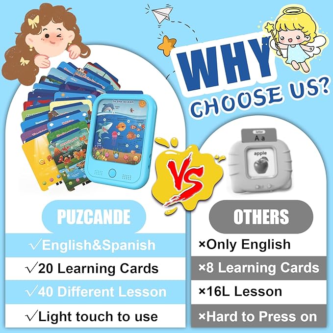 Kids Educational Learning Tablet Toy-Educational Tablet Toy to Interactive Learn Alphabets,Colors,Number,Foods,Jurassic Park,Animals,Learning Toys for Toddlers 2-6 Years Old,Gifts for Boys Girl