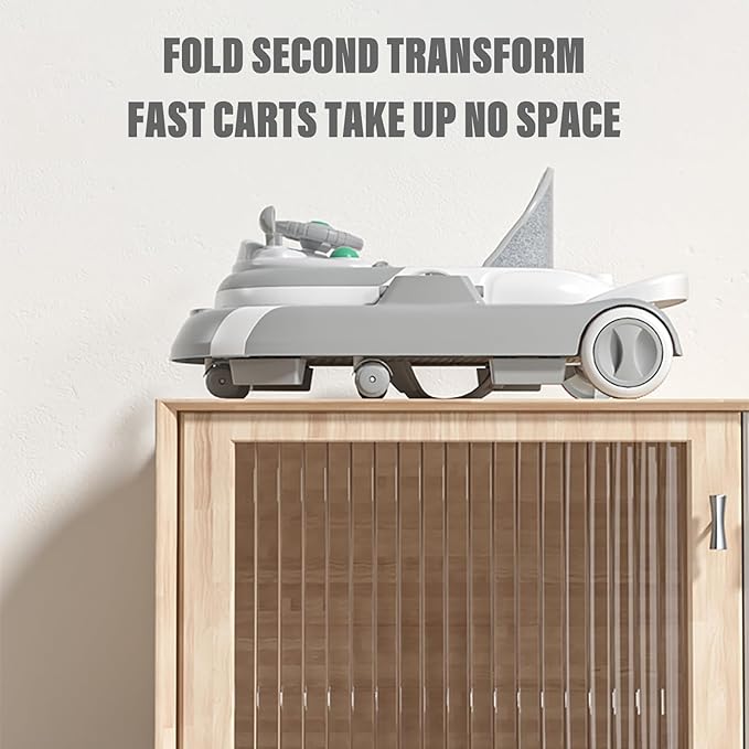 3-in-1 Foldable Baby Walker: Music Car-Themed Activity Center, Walker with Wheels, Walker and Bouncer Combo with Foot Mat, Anti-Tip and Sheds Design for Infant Boys & Girls 6-18 Months (Grey)