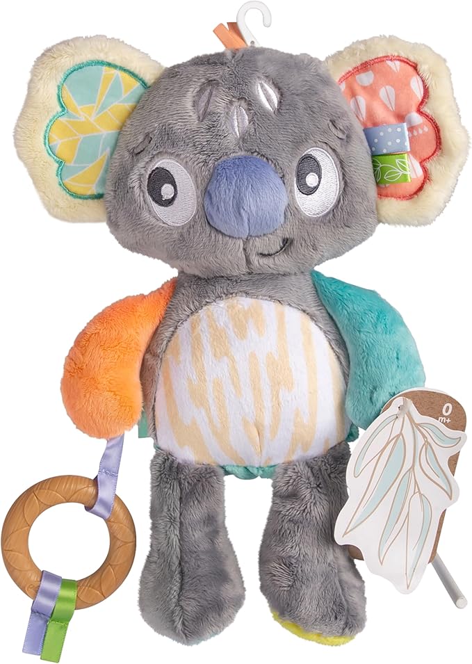 Playgro Fauna Friends Cuddly Koala - Plush Koala Toy for Newborns - Soft and Snuggly Stuffed Animals for Babies - Ideal Baby Gift - Sensory Soft Crinkle Toy with Teether