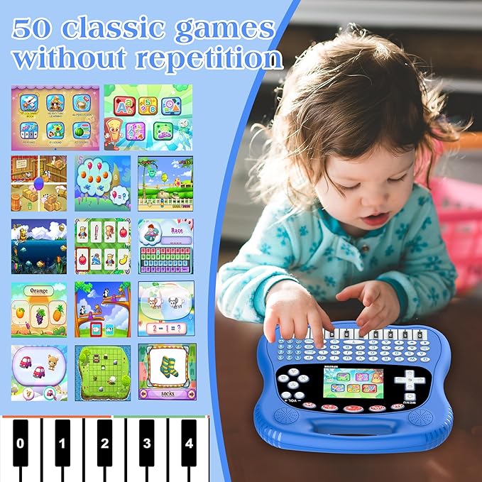 Kids Learning Tablet - 3.0" HD Color Screen Alphabet/Words//Math/Games/Music Preschool Interactive Educational Electronics for Boys and Girls