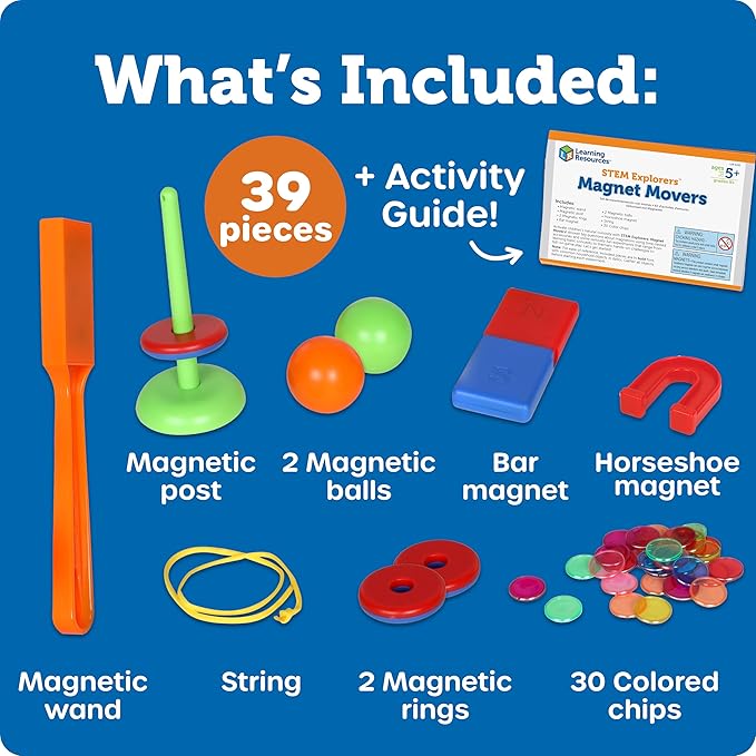 Learning Resources STEM Explorers Magnet Movers - Science For Kids Sensory Bin, Critical Thinking, Fine Motor Toys, Classroom Math Supplies, Homeschool Crafts, Educational Games, Birthday Gift