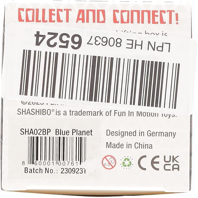 SHASHIBO Shape Shifting Box - Award-Winning Fidget Toy w/ 36 Rare Earth Magnets - Fidget Cube Transforms Into Over 70 Shapes, Sensory Toy Gift for Kids, Teens, and Adults (Blue Planet)