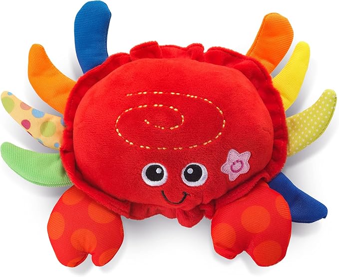 KiddoLab Musical Plush Crab Toy for 3+ Month Old Babies with Nursery Rhymes, Sounds and Sensor Button for Tummy Time and Early Development