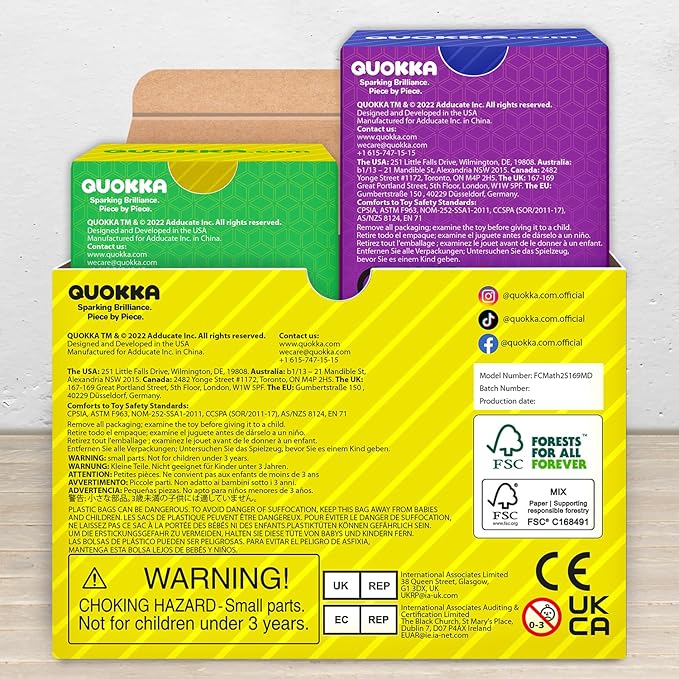 QUOKKA Multiplication and Division Flash Cards for Kids Ages 4-8 – 338 Math Flashcards for Kids 5-7 - Visual Aids | Sorting Rings | Reference Cards – Math Games 1st to 3rd Grade for Classroom & Home