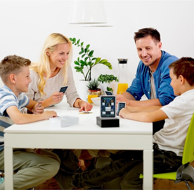 Outer Space Trivia Flash Cards for Kids Ages 3+, Educational Solar System Learning Game, STEM Astronomy Fact Cards in Metal Tin, Screen-Free Travel Toy