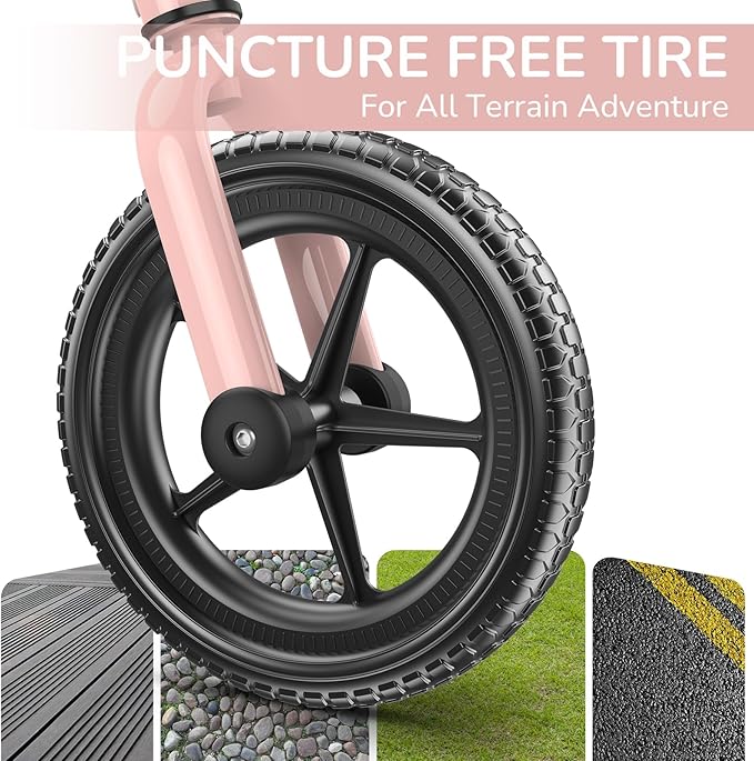 Umatoll Toddler Balance Bike 2 Year Old, Kids Bike Toy for 18 Months to 5 Years Old, Tool-Free Adjustment, Birthday Gifts for 2-3 Boys Girls, No Pedal