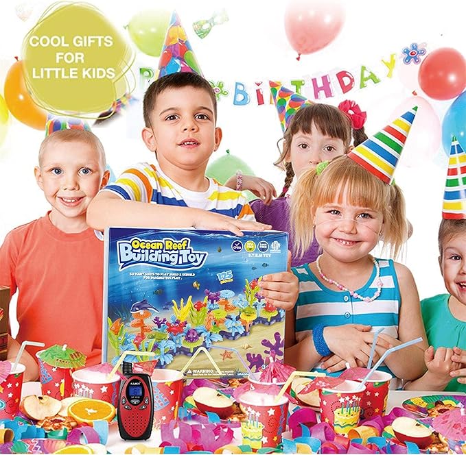 Ocean Reef 180pcs Building Set, STEM Toy for Kids Age 3, 4, 5, 6, Interlocking Toy Building Block