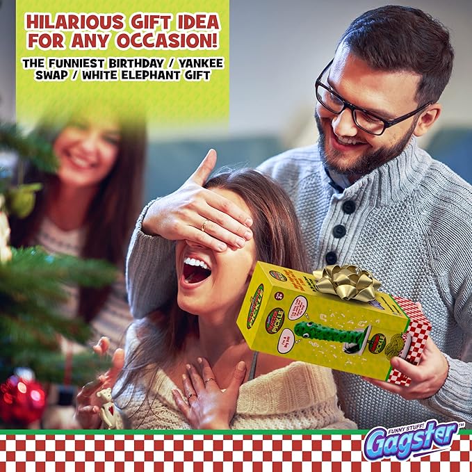 Gagster Dancing Pickle – Sings, Repeats What You Say & Tells Jokes – Hilarious Electronic Yodeling Pickle – Dance, Weird Random Stuff for Anyone Who Loves Funny Gag Gifts