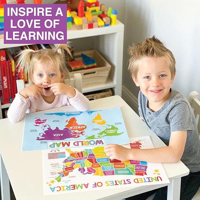 Hadley Designs 16 Educational Posters for Classroom Decor - Colorful Educational Posters for Toddlers 1-3, Toddler Learning Poster for Kids Ages 3-5, Kindergarten & Preschool Classroom Must Haves