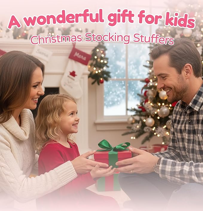 Kids Camera with Tripod & 32GB Card, 1080P HD Toddler Camera, PortableToy for Girls Boys Age 3-10, Christmas Birthday Gift, Christmas Stocking Stuffers, Pink