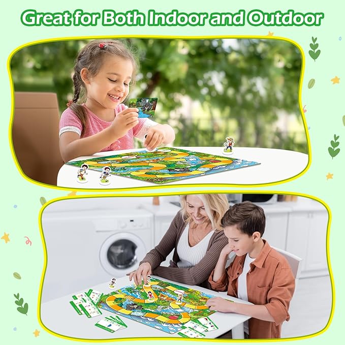 Forest Fraction Board Game|Math Games for Kids|Fraction Play Games - Gr. 3-4|Educational Learning Board Games for Boys and Girls|Classroom Travel Indoor Outdoor Family Game