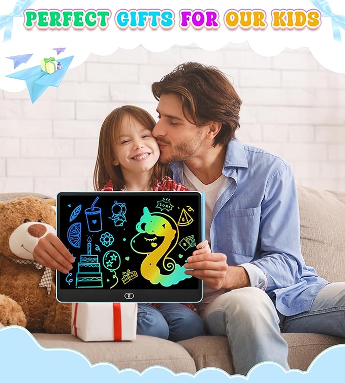 LCD Writing Tablet, 16 Inch Colorful Doodle Board Drawing Tablets for Kids, Toddler Educational Learning Toys for 3 4 5 6 7 8 Year Old Boys Girls Birthday Christmas Gift