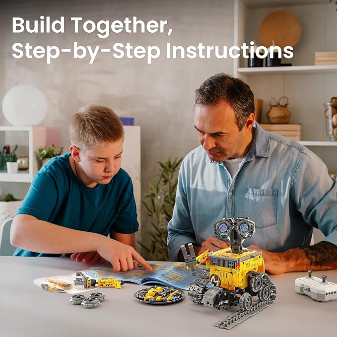Sillbird Robot Building Kit with Remote Control Gifts for Kids Boys Ages 8-13, Coding Christmas STEM Robotic Technic Racer Car Toys for Birthday, Build 6in1 Model with 631 Pieces