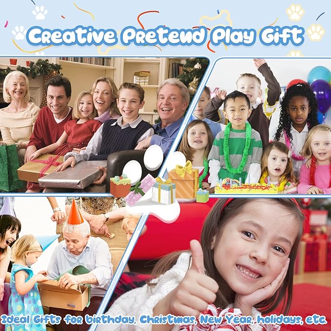 TEUVO Pet Care Playset Robot Dog Toys for Kids, 12Pcs Kids Vet Playset Toys Veterinarian Kit Doctor Kit & Interactive Electric Dog Plush & Cage Pretend Play Gifts for Girls Toddlers 3 4 5 6 7 Year Old