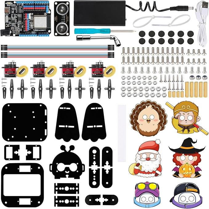 ACEBOTT Robotics for Kids Ages 12-16,Bionic Biped Robot Kit for Arduino ESP32, STEM Science Kits, Cool Engineering Building Toys, Science Coding Kit for 12+ Boys Girls Teens and Adults Unique Gifts