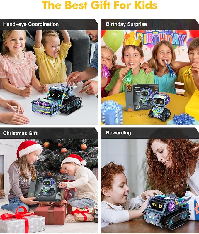 BAV 3 in 1 STEM Robotics Toy Building Blocks Set, Programmable APP Remote Control Robot/Car Robot Coding Kit, STEM Project Education Birthday Gift for Boys and Girls Ages 8-12 (433 Pieces)