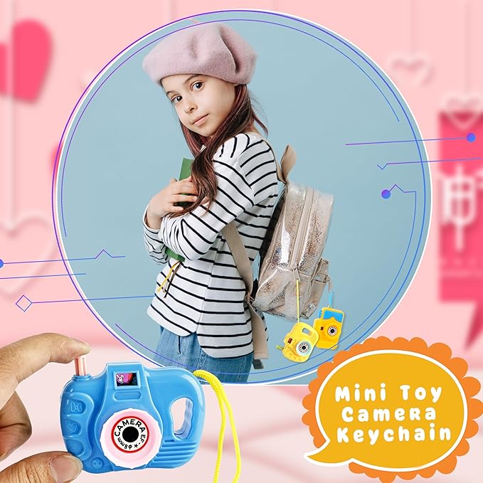 32 Pcs Mini Toy Camera Bulk Set Plastic Camera with Lmages in Viewfinder Pretend Play Prop for Kids Birthday Party Favors Classroom Prizes Goodie Bag Fillers