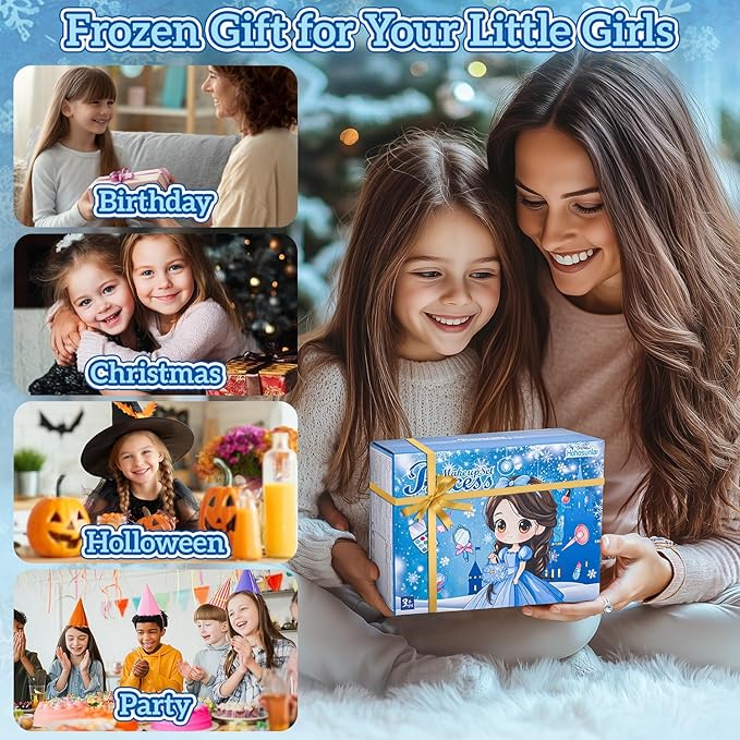 Frozen Pretend Makeup for Toddlers Toys 3-5, Fake Play Make Up Pretend Play Princess Frozen Toys for Girls, Christmas Birthday Princess Gifts Toys for 3 4 5 6 7 8 Year Old Girls Kids
