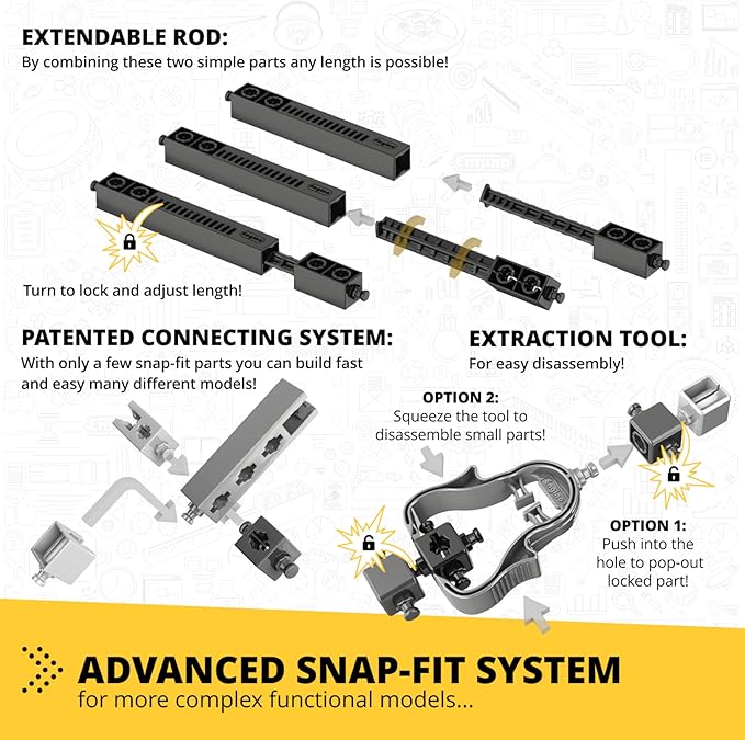 Engino Mini ERP 2.0, Build & Program 8 Working Robots with Bluetooth, STEM Coding Kit for Kids Ages 9+ with Free Software, Building Toys, Coding for Kids, Gifts for Boys & Girls
