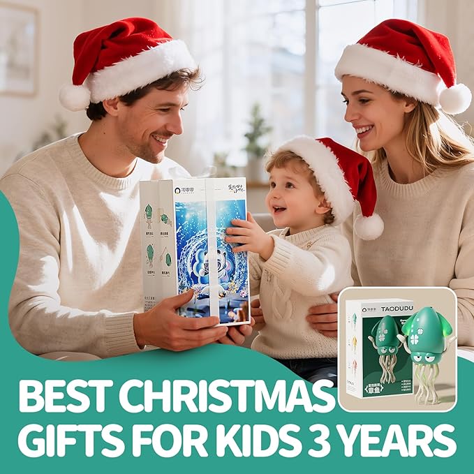 Electric Crawling Octopus Toy with LED Lights & Music, Smart Obstacle Avoidance, Interactive Auto-Dance Octopus for Gifts, Toddlers, Indoor Fun, Brings Endless Giggles (Green-1)