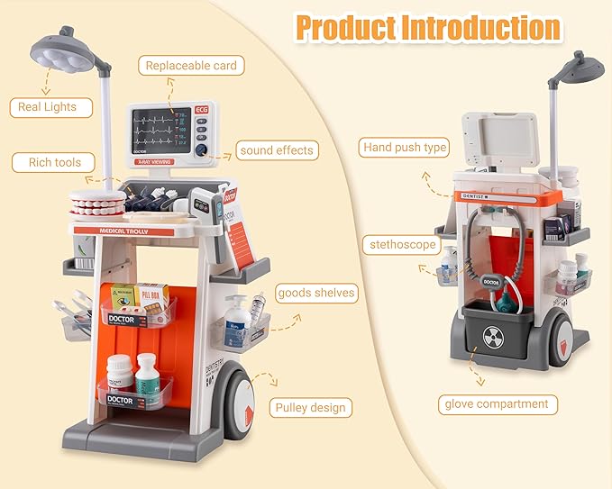 STEM Doctor Playset for Kids - Interactive Doctor Kit for Kids with Realistic LED Lights & Sounds, Role Play Kit to Diagnose & Heal, Educational Gift for Ages 3-5