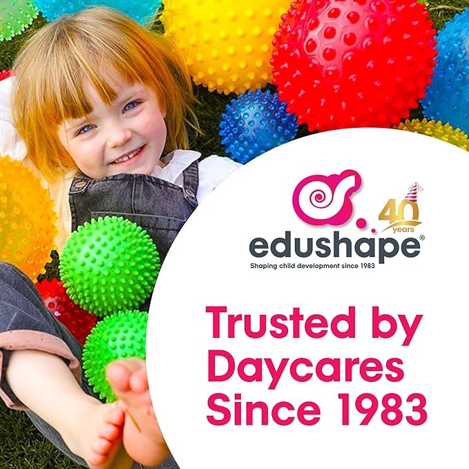 Edushape My First Shakers Boho Chic Basic Shapes - Baby Maracas with Soothing Sound - Musical Egg Shakers for Babies - Grasping and Teething Rattle Toys - Enhances Tummy Time, Sensory Development