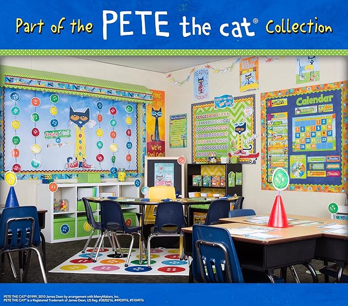 Teacher Created Resources Pete The Cat® Early Learning Small Poster Pack (EP62002), 11.00" x 15.00"
