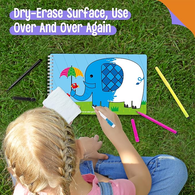 Tracing & Pen Control Pad for Kids, 30 Pages Reusable & Erasable Handwriting & Drawing Practices, Alphabet ABC and Number 123 Tracing Workbook Educational Montessori Tool for Autism, Toddlers 3-5