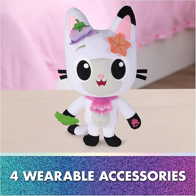 Gabby's Dollhouse: The Movie, Meow-Mazing Interactive Pandy Paws Plush Toy with 3 Accessories & Removable Bag, Kids Toys for Girls & Boys Ages 3 and Up