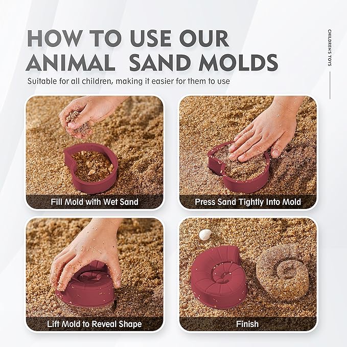 MarcZero 11Pcs Silicone Beach Toys,Modern Baby Beach Toys,Travel Friendly Beach Set,Silicone Bucket, Shovel, 8 Sand Molds, Beach Bag,Silicone Sand Toys for Toddlers, Kids (Blue)