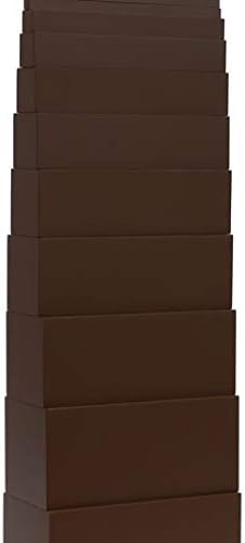 Montessori Toys for 3+ Year Old Wooden Brown Stairs Stacked Arrangement Ladder Blocks Development Sensory Toys Montessori Preschool Learning Math Baby Games Educational Toys(10 Piece Set)