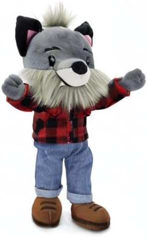 Playtime by Eimmie Soft Baby Doll Walter The Wolf - 14" Plush Rag Doll with Embroidered Features for Girls, Boys, Toddlers & Infants - Educational Stuffed Animal for Imaginative Play