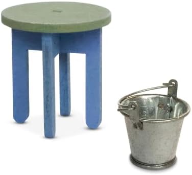 Sailor's Cabin to Go + Grandpa Plush 11cm – Easy DIY Dollhouse in Suitcase | Wooden Furniture, Nautical Decor & Decoration Sheets | 1:12 Scale | Sam & Julia's Mouse Mansion