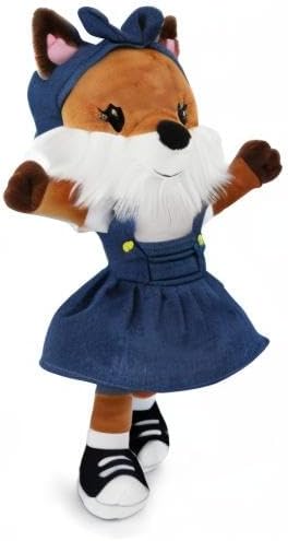 Playtime by Eimmie Soft Baby Doll Fiona The Fox - 14" Plush Rag Doll with Embroidered Features for Girls, Boys, Toddlers & Infants - Educational Stuffed Animal for Imaginative Play
