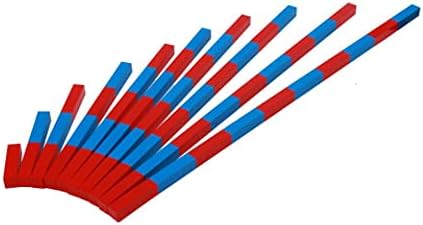 Montessori Numerical Rods for 4+ Year Olds - Blue and Red Wooden Math Game Without Digital Cards - Preschool Learning and Sensory Toys for Toddlers