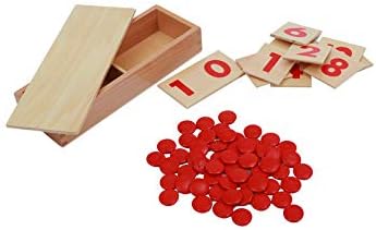 Adena Montessori Cards & Counters - Math Games & Teaching Numbers Counting Toys