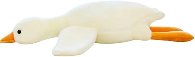 Giant Plush Goose Body Pillow, 75 inch Soft White Swan Stuffed Animal, Hugging Cushion for Kids and Adults! Great Gift